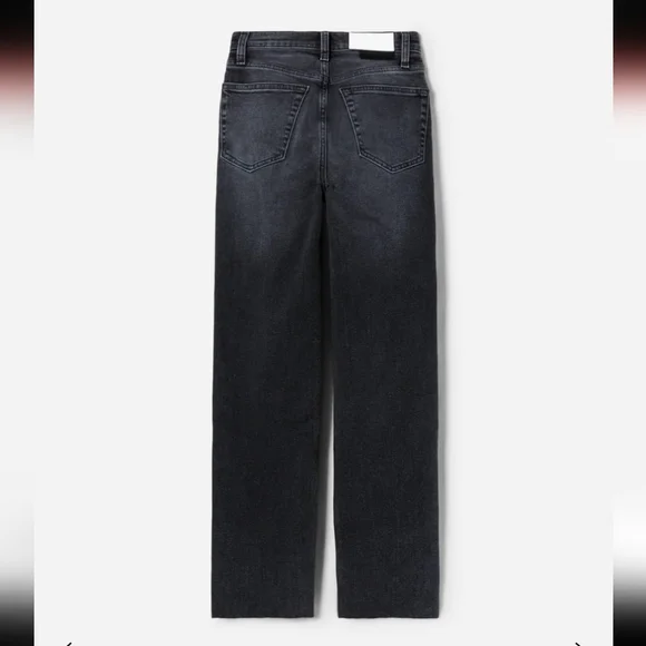 Re/Done Comfort Stretch High Rise 70s Stove Pipe Washed Noir Jeans Size 32 - Picture 6 of 16